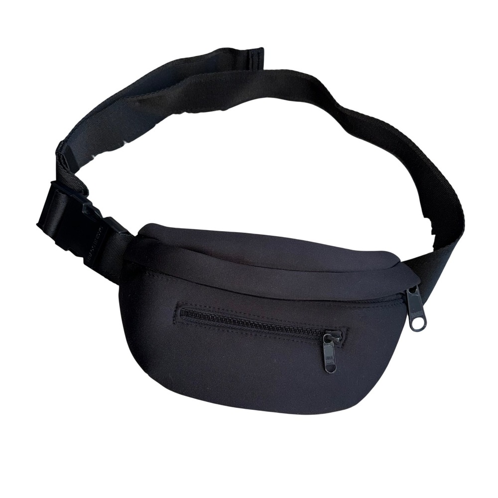 Dagne Dover Ace Fanny Pack Unisex S/M Black Excellent Neoprene Waist Bag